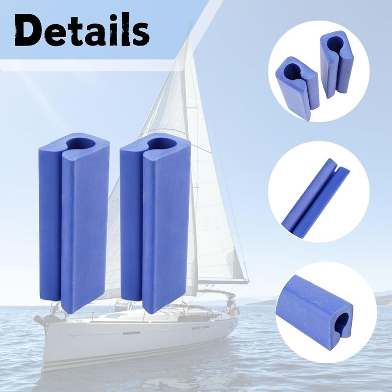 SeaSierra Boat Marine Motor Support Steering Locks for Yamaha Mercury Evinrude Johnson Engine Trailering Transport Rubber Blue - Image 2